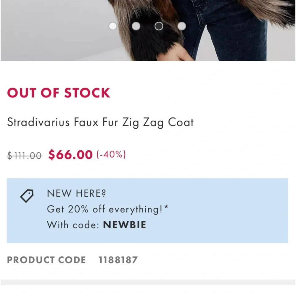 ISO ASOS Stradivarius Zig Zag Stripe Faux Fur Jacket Coat - Picture 6 of 7